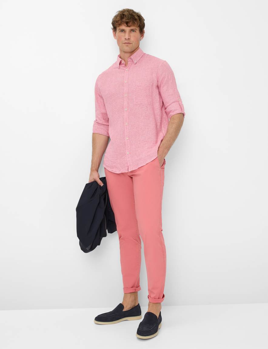 Eurex By Brax Men's Fashion Shirts Style DIRK Light Red ➜ - Buy At Brax