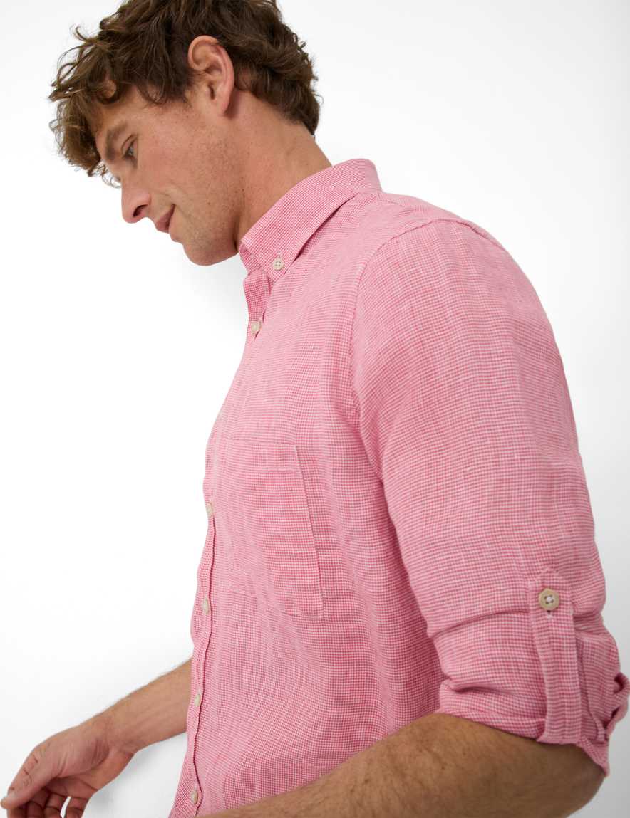 Eurex By Brax Men's Fashion Shirts Style DIRK Light Red ➜ - Buy At Brax