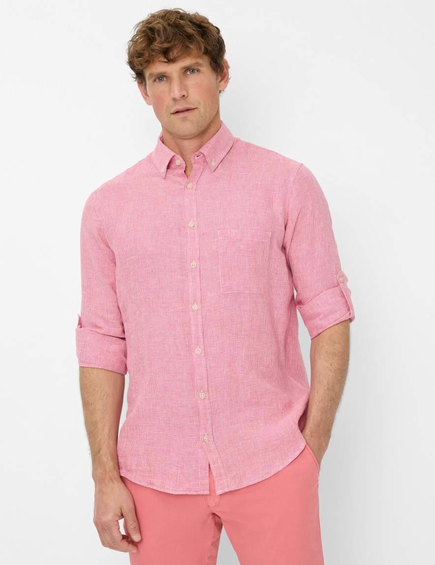 eurex by brax Men's fashion Shirts Style DIRK Light Red ➜ - buy at Brax