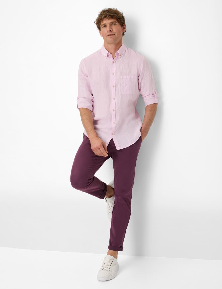 Eurex By Brax Men's Fashion Shirts Style DIRK Rose ➜ - Buy Now At Brax