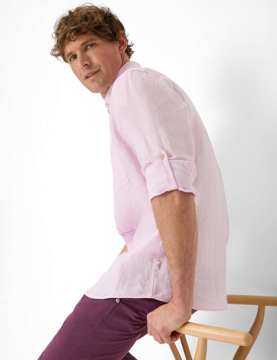 Eurex By Brax Men's Fashion Shirts Style DIRK Rose ➜ - Buy Now At Brax