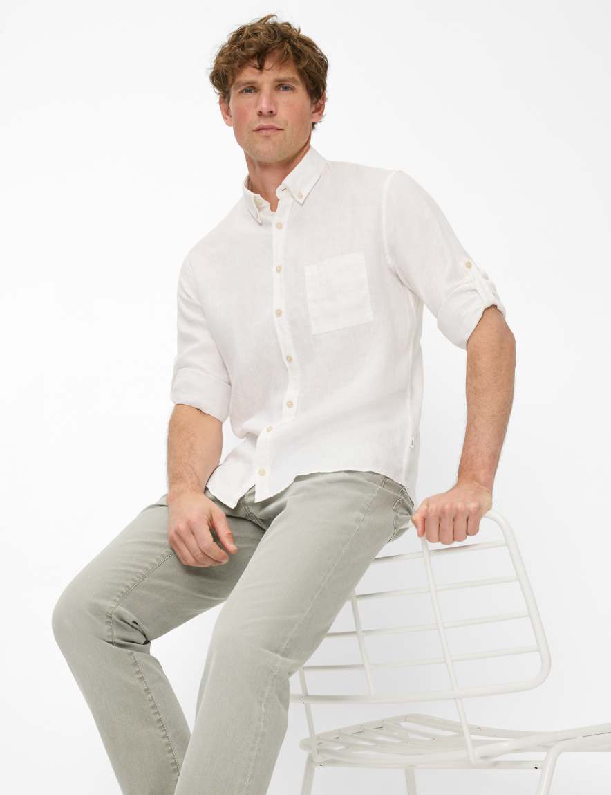 Eurex By Brax Men's Fashion Shirts Style DIRK White ➜ - Buy Now At Brax