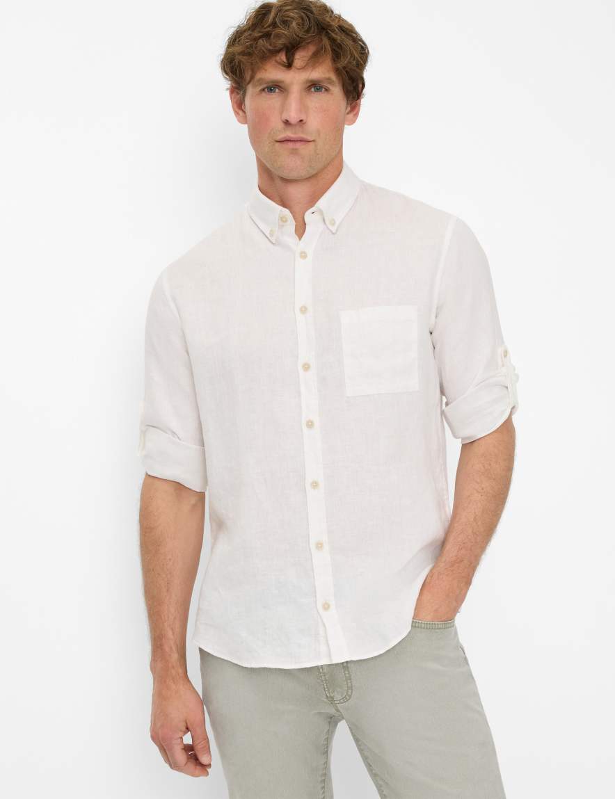 eurex by brax Men's fashion Shirts Style DIRK White ➜ - buy now at Brax