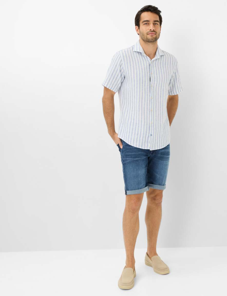 Eurex By Brax Men's Fashion Shirts Style HARDY Light Blue ➜ - Buy At Brax