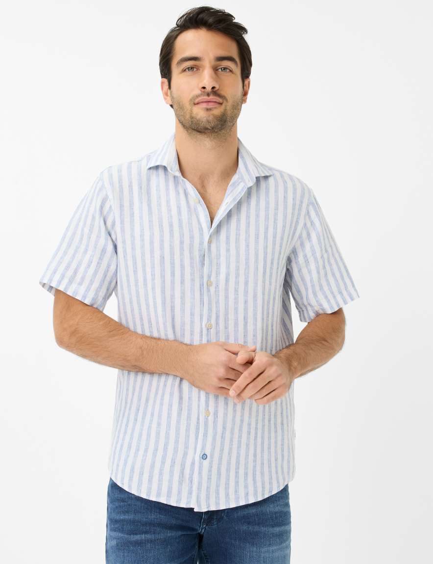 eurex by brax Men's fashion Shirts Style HARDY Light Blue ➜ - buy at Brax