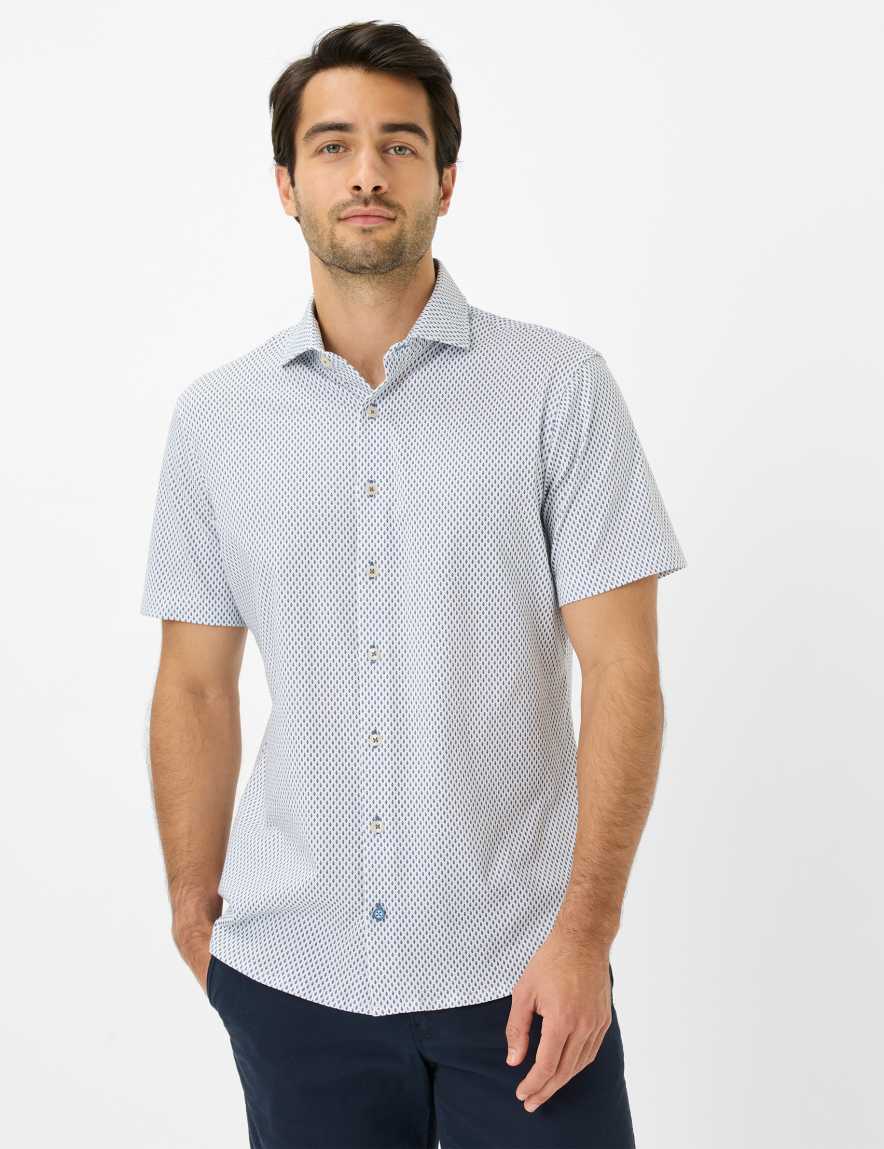 eurex by brax Men's fashion Shirts Style HARDY Light Blue ➜ - buy at Brax