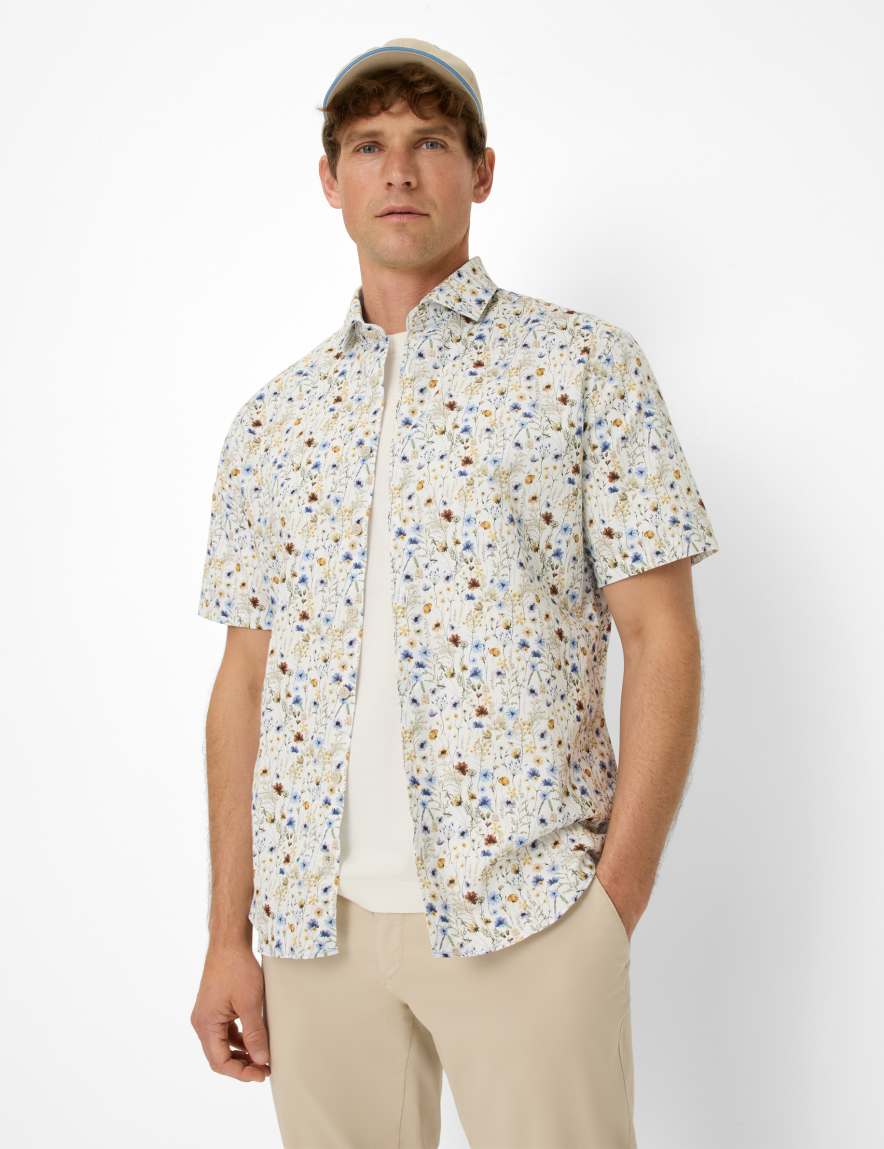 eurex by brax Men's fashion Shirts Style HARDY White ➜ - buy now at Brax