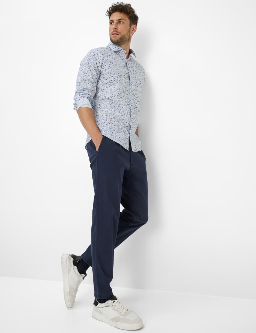 Eurex By Brax Men's Fashion Shirts Style HAROLD Blue ➜ - Buy Now At Brax