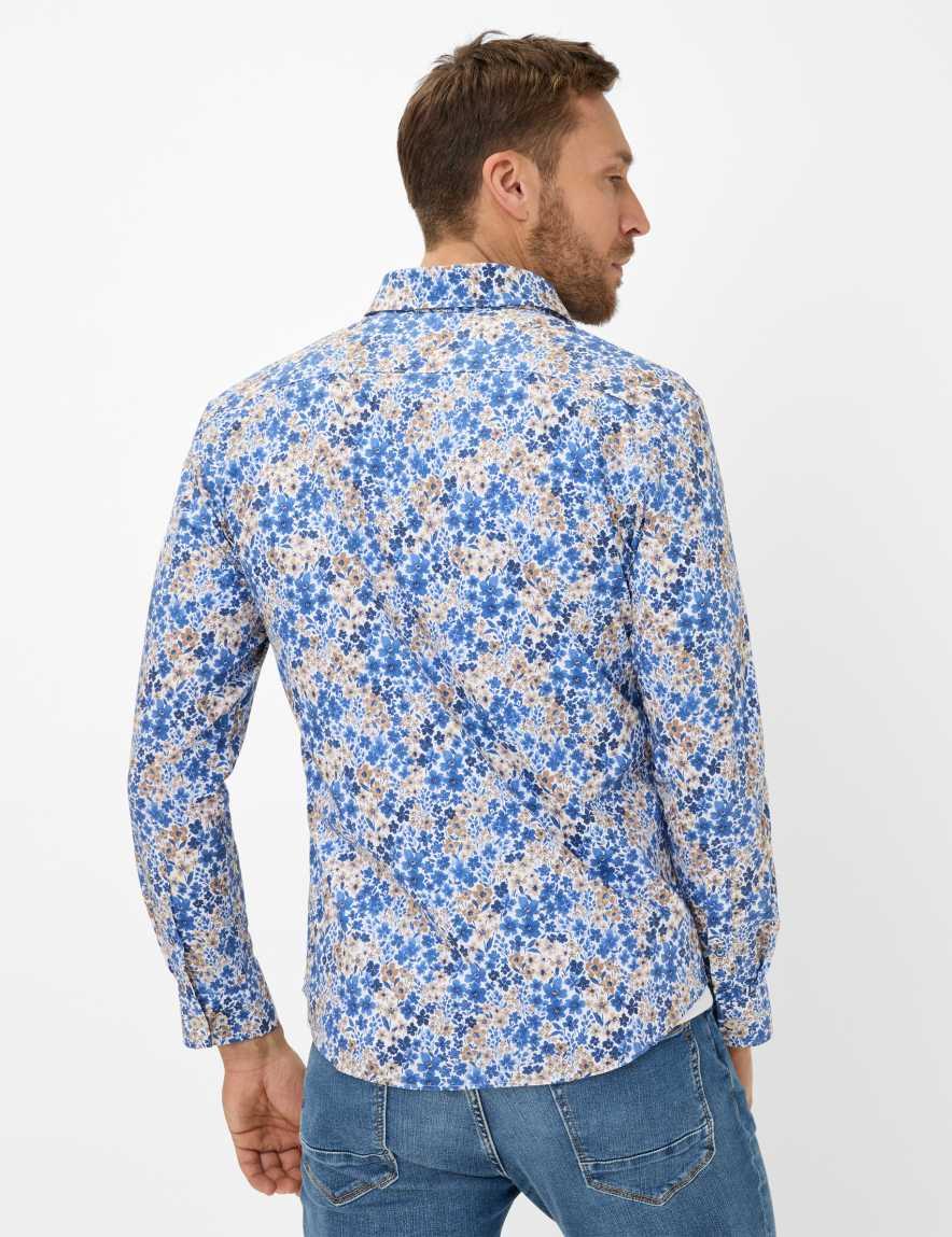 Eurex By Brax Men's Fashion Shirts Style HAROLD Blue ➜ - Buy Now At Brax