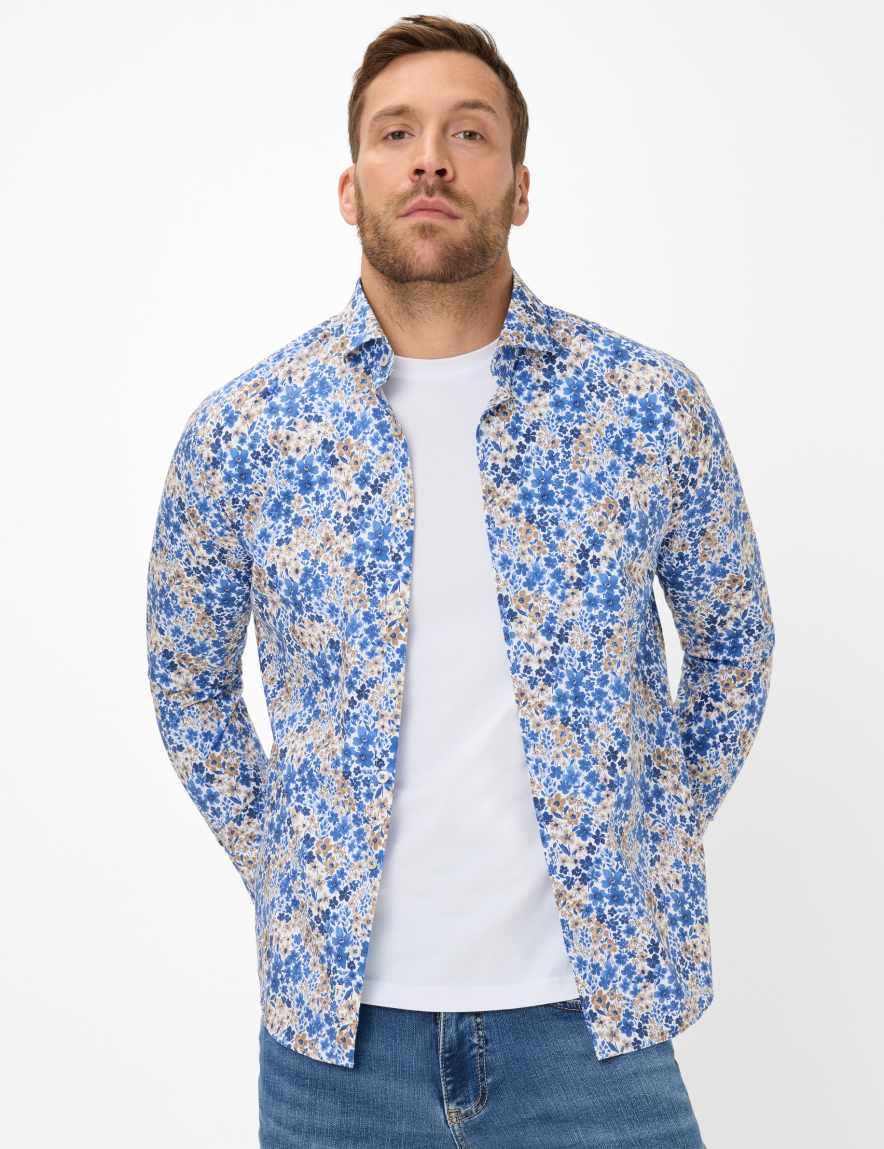 eurex by brax Men's fashion Shirts Style HAROLD Blue ➜ - buy now at Brax