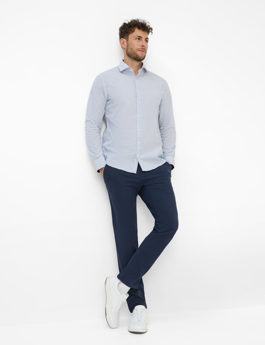 Eurex By Brax Men's Fashion Shirts Style HAROLD Dark Blue ➜ - Buy At Brax