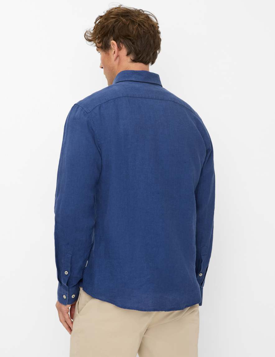 Eurex By Brax Men's Fashion Shirts Style HAROLD Dark Blue ➜ - Buy At Brax