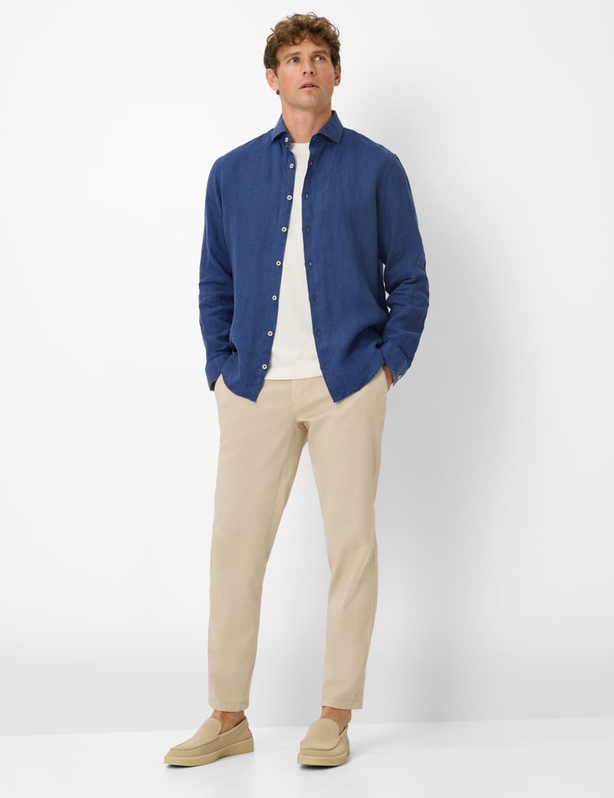 Eurex By Brax Men's Fashion Shirts Style HAROLD Dark Blue ➜ - Buy At Brax