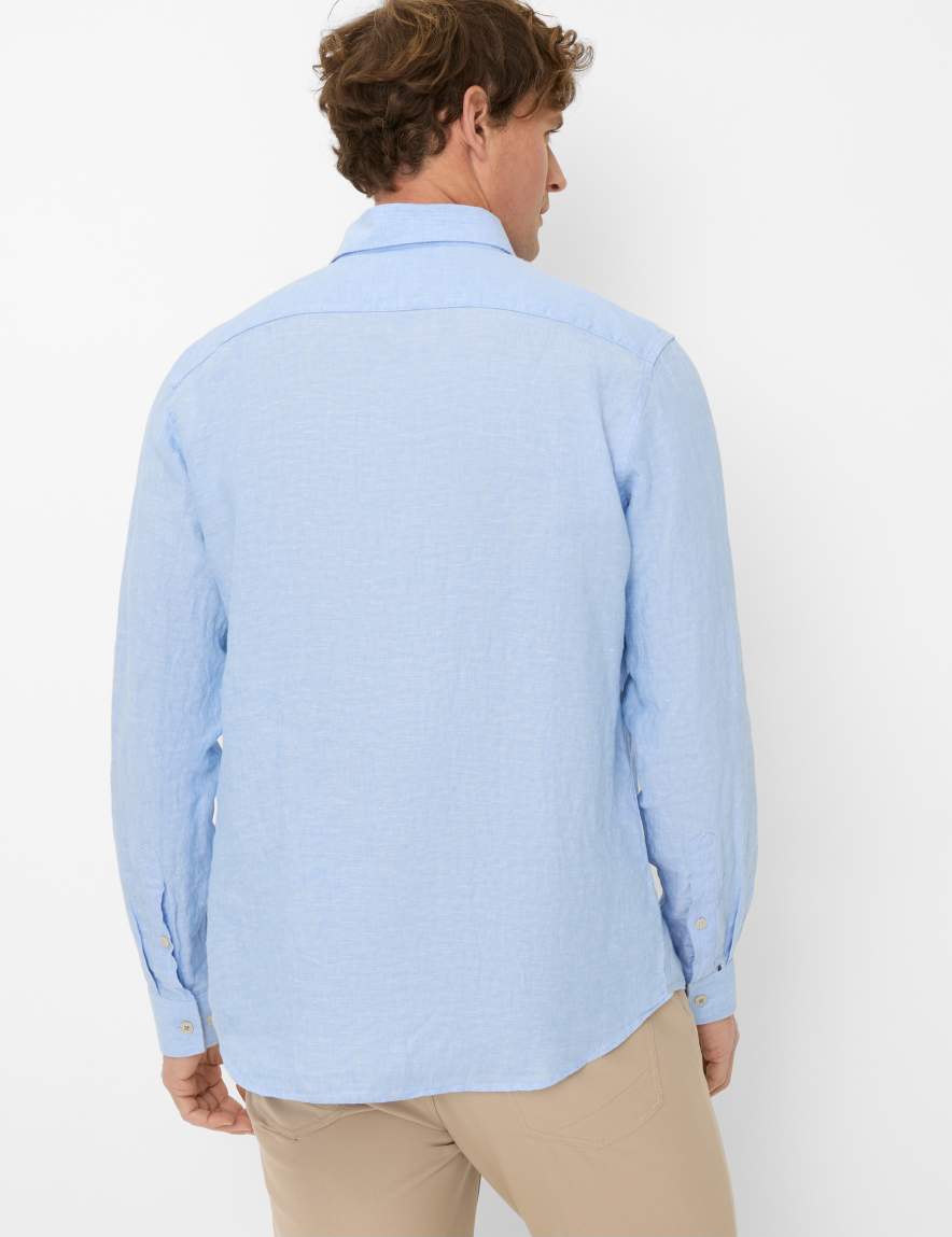 Eurex By Brax Men's Fashion Shirts Style HAROLD Light Blue