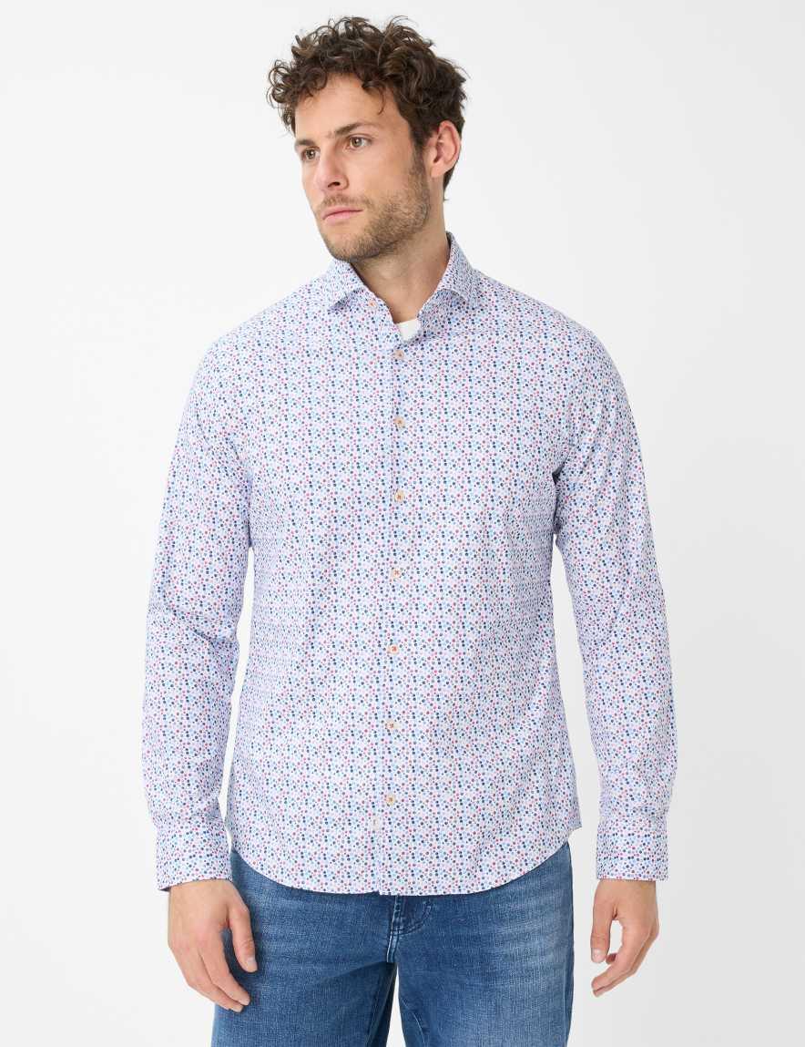 eurex by brax Men's fashion Shirts Style HAROLD Light Blue