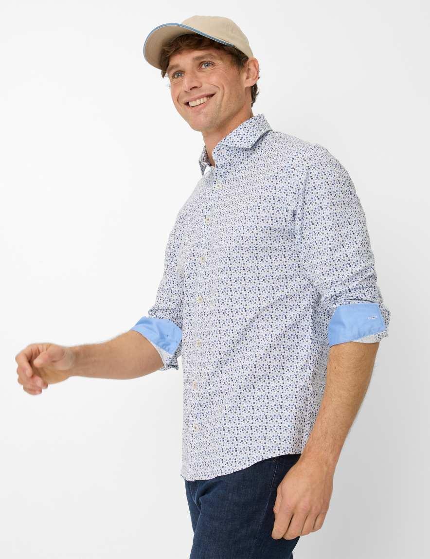 eurex by brax Men's fashion Shirts Style HAROLD Light Green