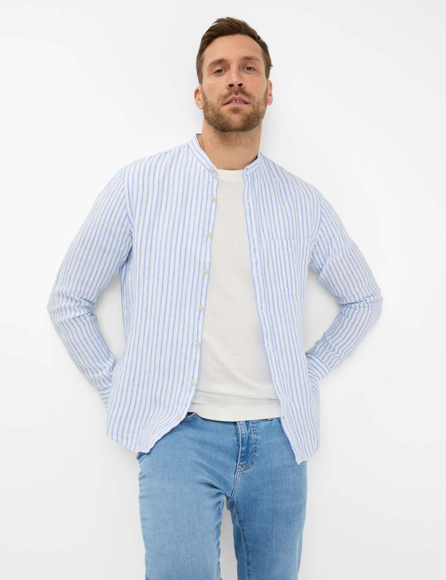 eurex by brax Men's fashion Shirts Style LARS Light Blue ➜ - buy at Brax