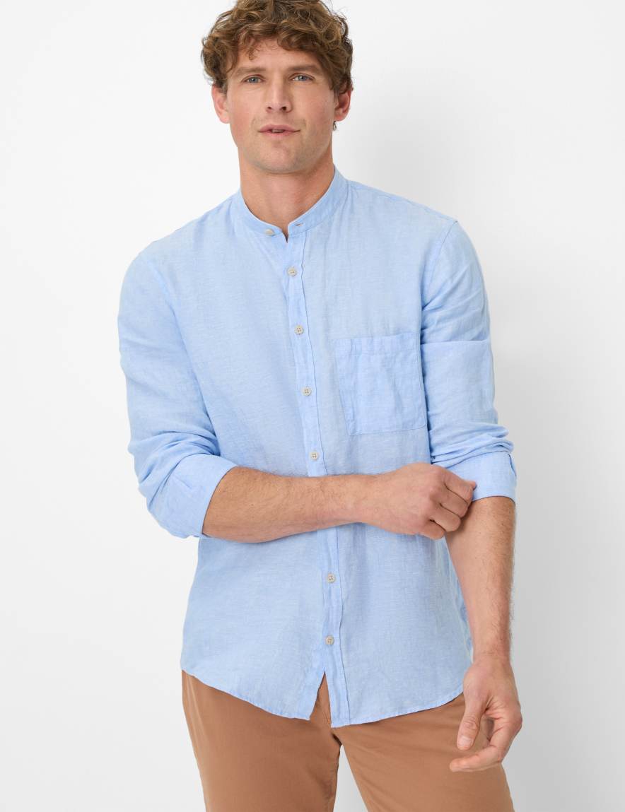 eurex by brax Men's fashion Shirts Style LARS Light Blue ➜ - buy at Brax