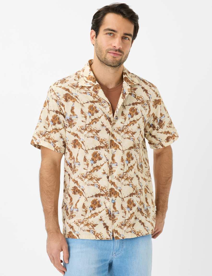 eurex by brax Men's fashion Shirts Style LEO Beige ➜ - buy now at Brax
