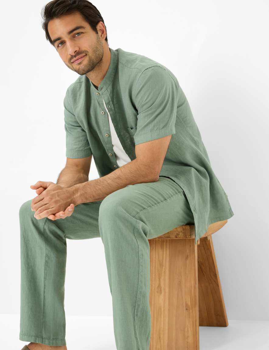 Eurex By Brax Men's Fashion Shirts Style LIONEL Green ➜ - Buy Now At Brax