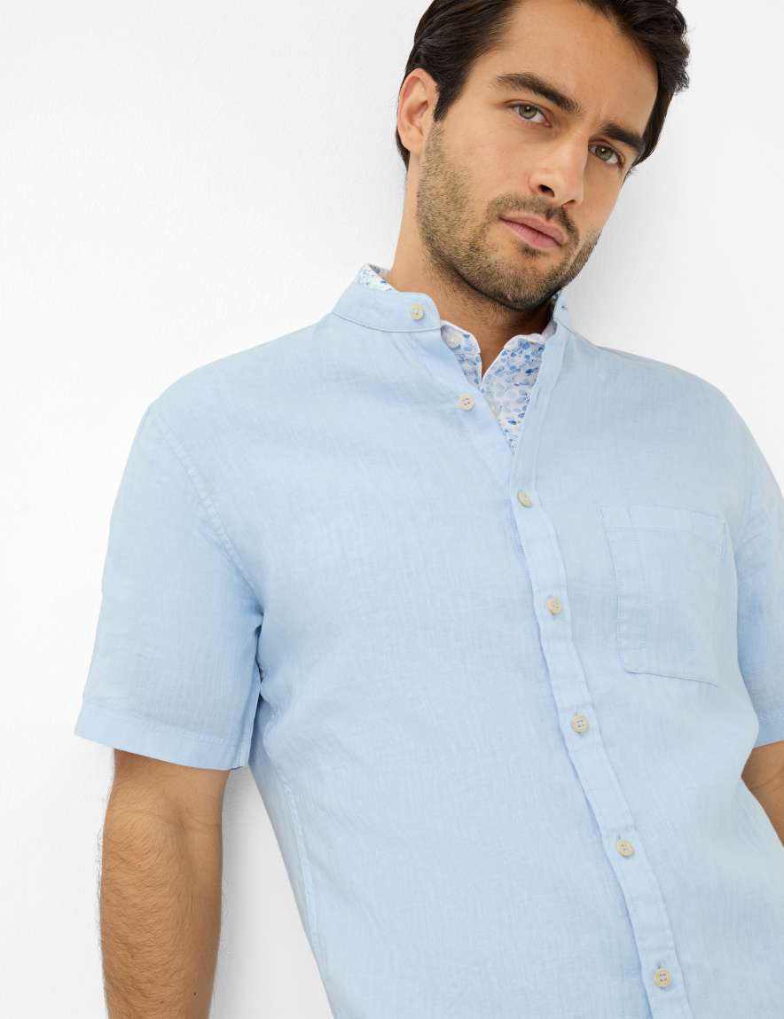 Eurex By Brax Men's Fashion Shirts Style LIONEL Light Blue