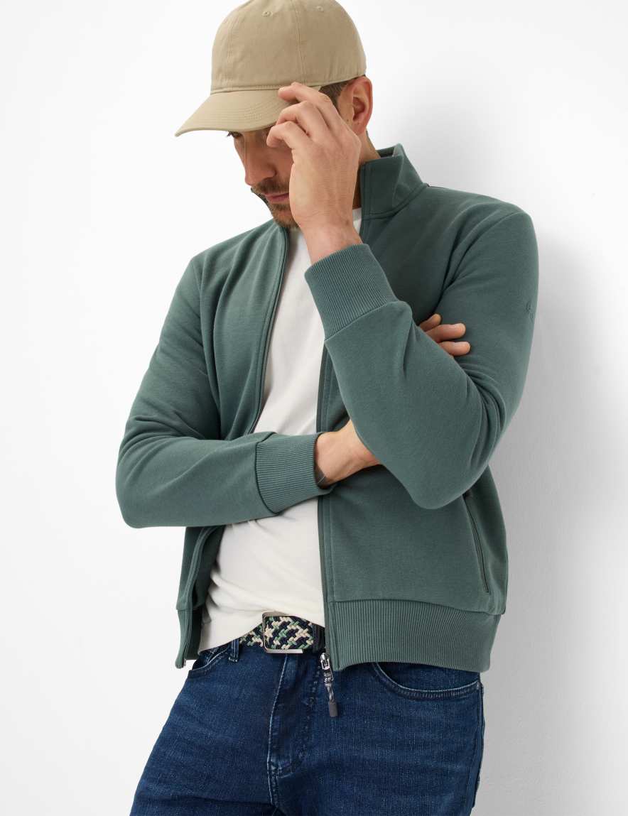 Eurex By Brax Men's Fashion Sweat Style SCOTT Dark Green ➜ - Buy At Brax