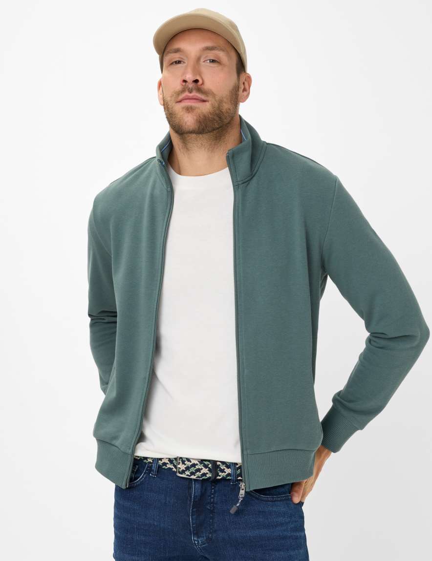 eurex by brax Men's fashion Sweat Style SCOTT Dark Green ➜ - buy at Brax