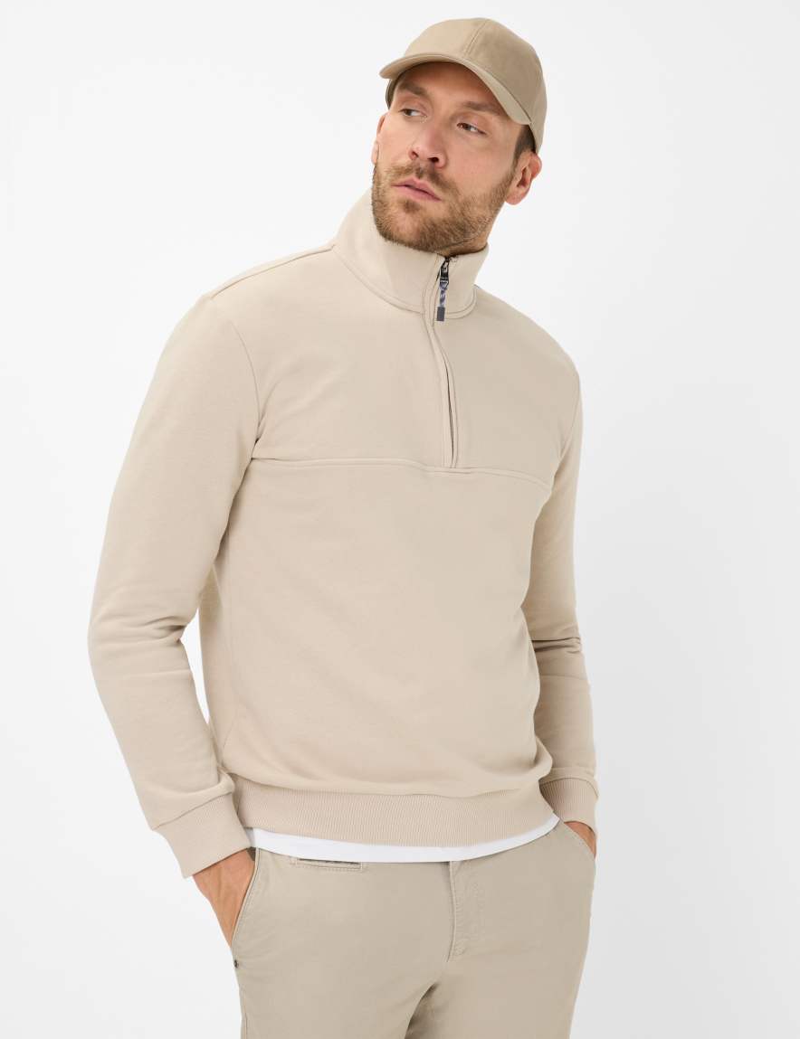 eurex by brax Men's fashion Sweat Style SION Beige ➜ - buy now at Brax