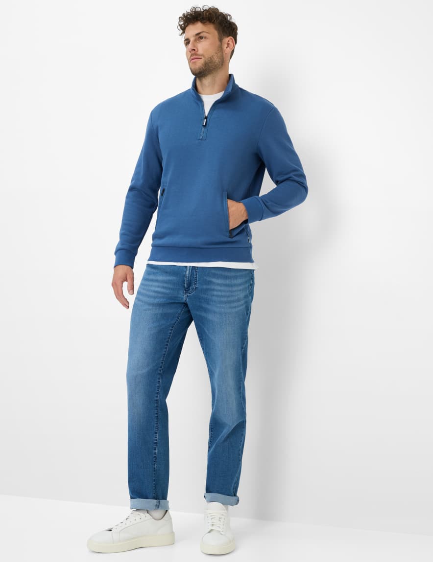 Eurex By Brax Men's Fashion Sweat Style SION Blue ➜ - Buy Now At Brax