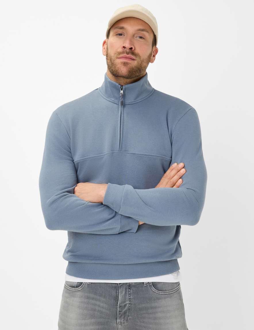 eurex by brax Men's fashion Sweat Style SION Blue ➜ - buy now at Brax