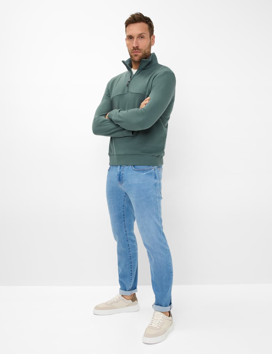 Eurex By Brax Men's Fashion Sweat Style SION Dark Green ➜ - Buy At Brax