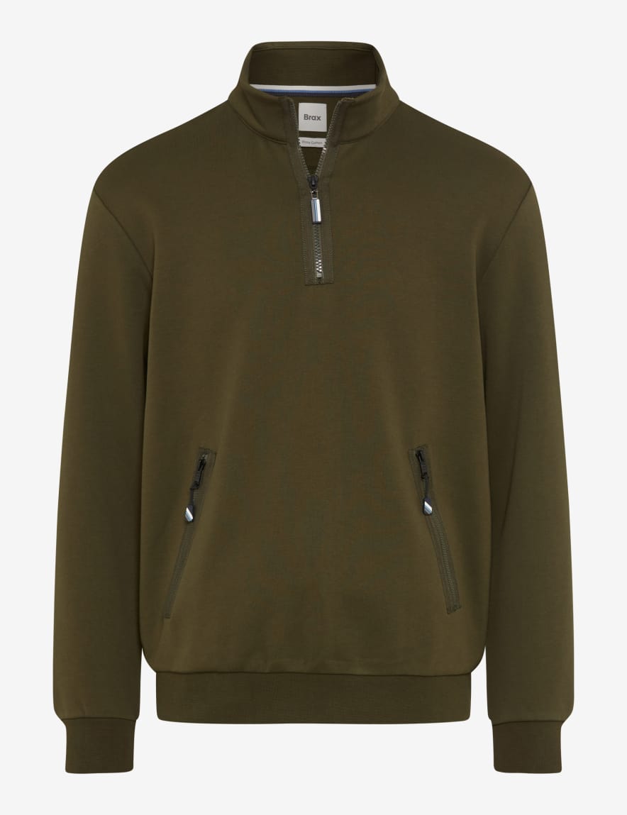 eurex by brax Men's fashion Sweat Style SION Green - Olive