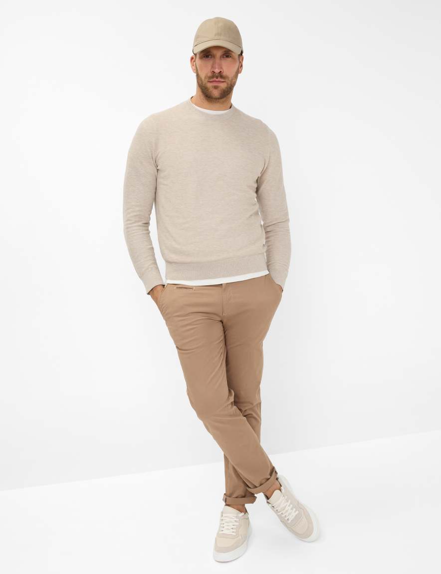 Eurex By Brax Men's Fashion Sweaters Style RICK Beige ➜ - Buy Now At Brax