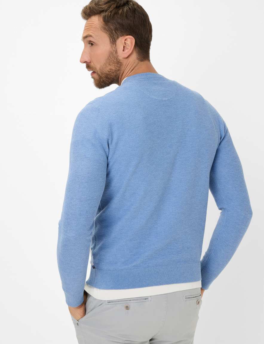 Eurex By Brax Men's Fashion Sweaters Style RICK Blue ➜ - Buy Now At Brax