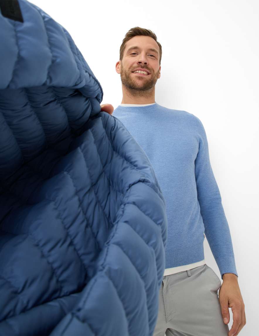 Eurex By Brax Men's Fashion Sweaters Style RICK Blue ➜ - Buy Now At Brax