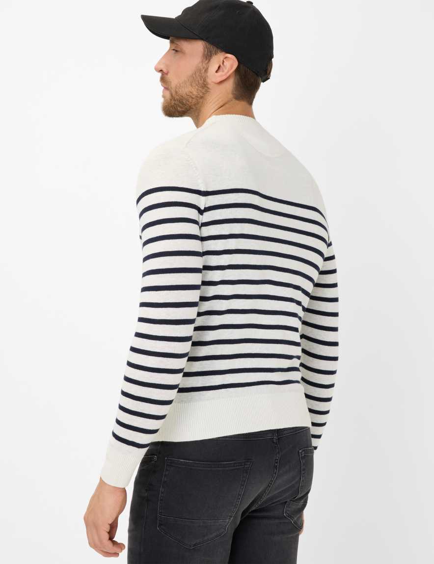 Eurex By Brax Men's Fashion Sweaters Style RICK Cream White