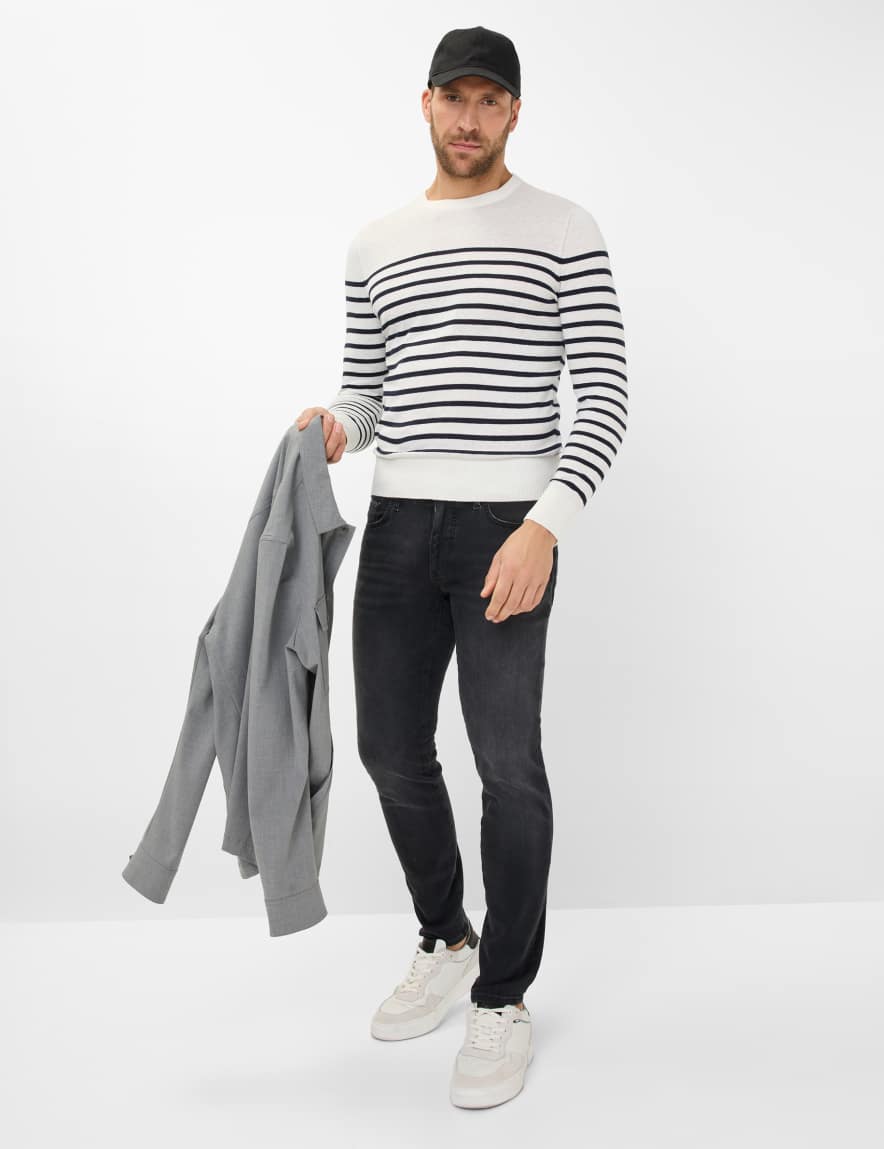 Eurex By Brax Men's Fashion Sweaters Style RICK Cream White