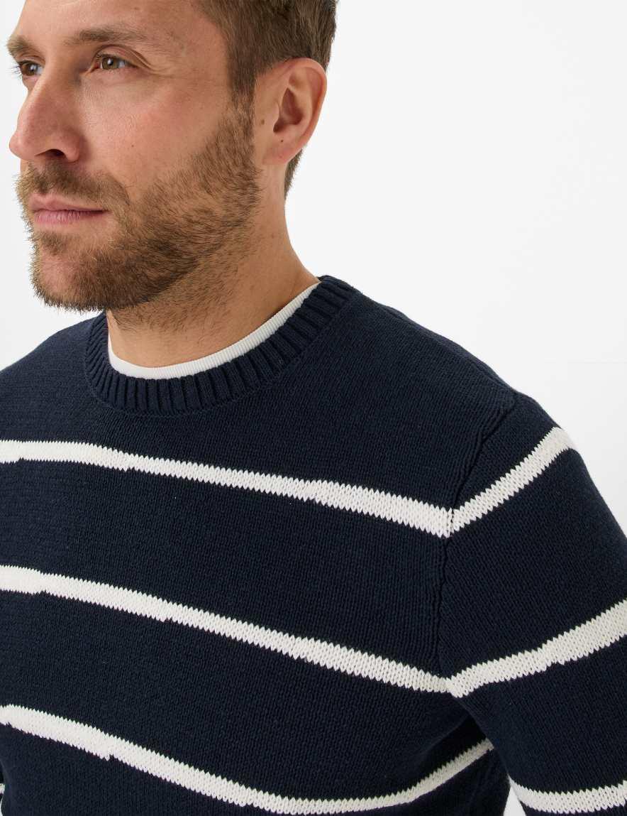 Eurex By Brax Men's Fashion Sweaters Style RICK Dark Blue ➜ - Buy At Brax