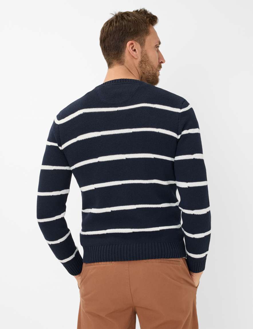 Eurex By Brax Men's Fashion Sweaters Style RICK Dark Blue ➜ - Buy At Brax