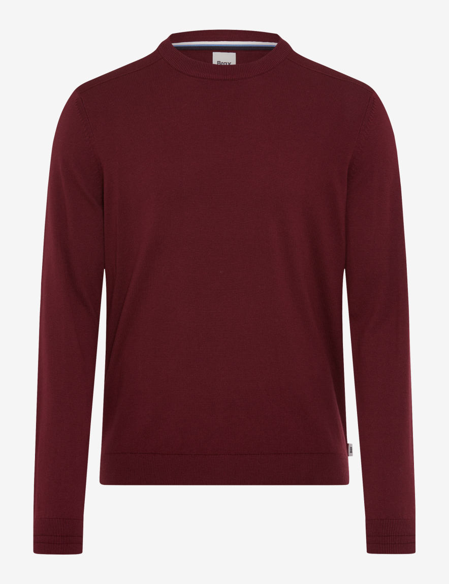 eurex by brax Men's fashion Sweaters Style RICK Dark Red ➜ - buy at Brax