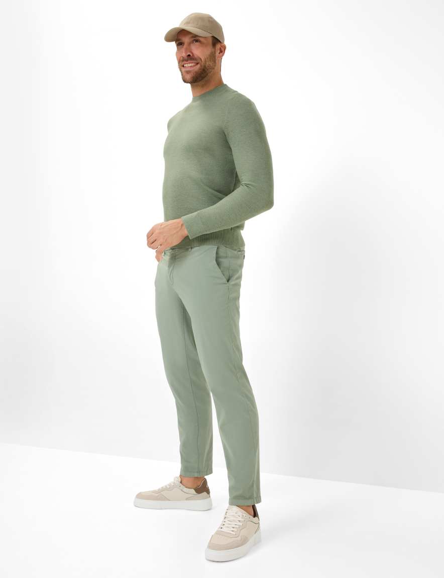 Eurex By Brax Men's Fashion Sweaters Style RICK Green ➜ - Buy Now At Brax