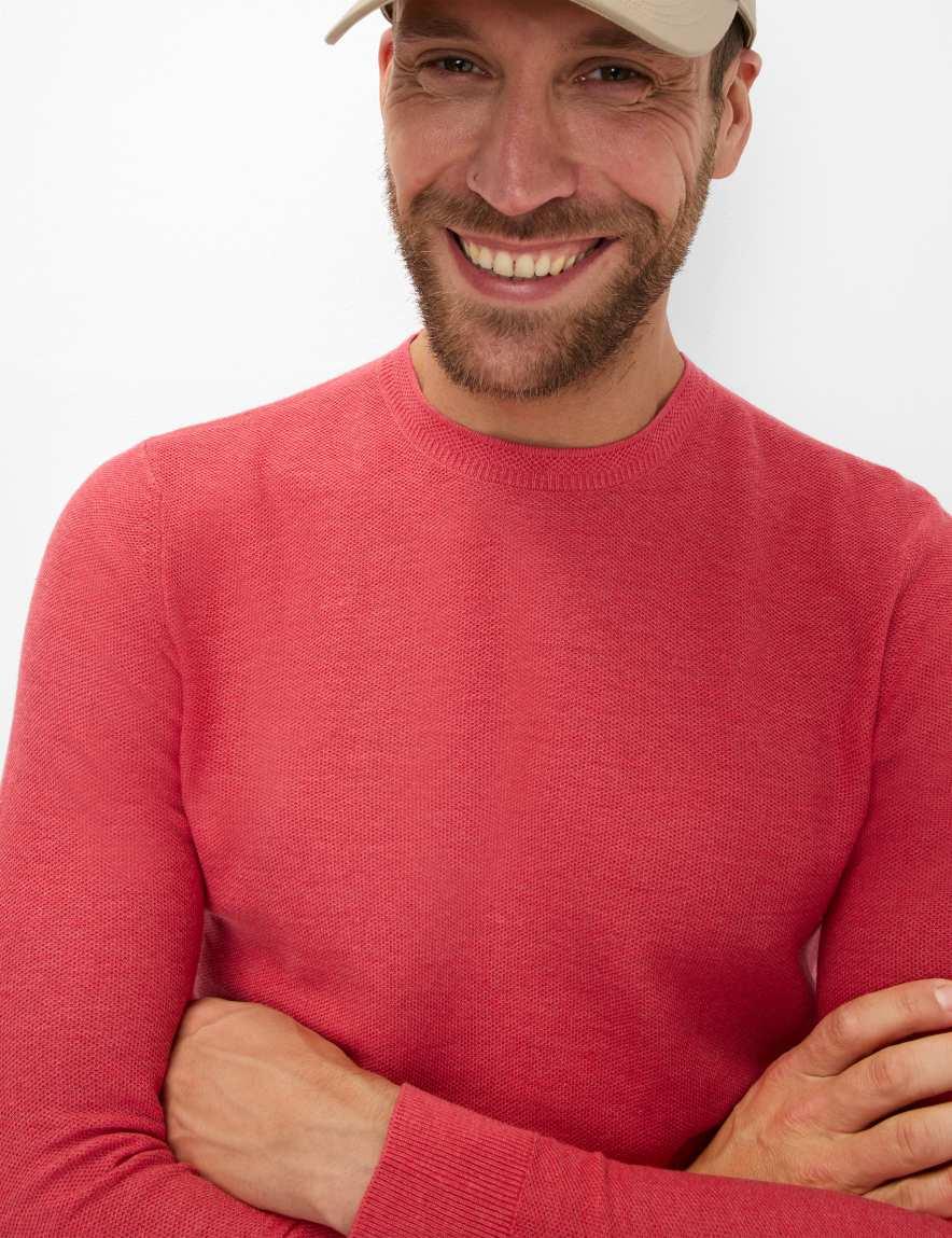 Eurex By Brax Men's Fashion Sweaters Style RICK Red ➜ - Buy Now At Brax