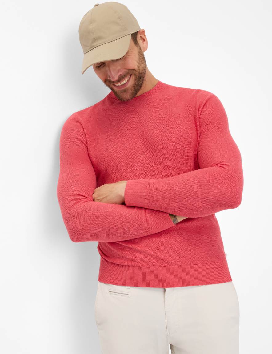 eurex by brax Men's fashion Sweaters Style RICK Red ➜ - buy now at Brax