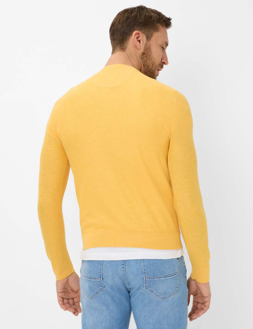 Eurex By Brax Men's Fashion Sweaters Style RICK Yellow ➜ - Buy At Brax