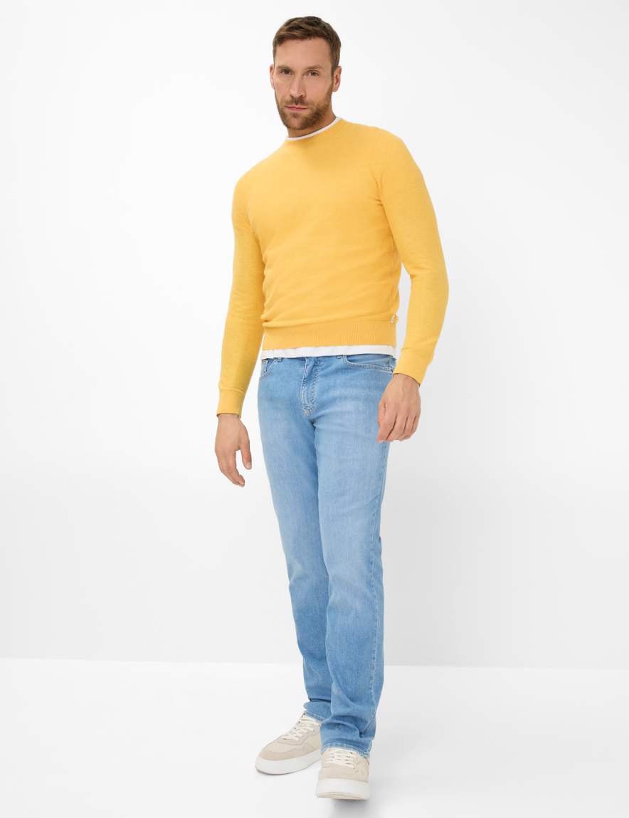 Eurex By Brax Men's Fashion Sweaters Style RICK Yellow ➜ - Buy At Brax