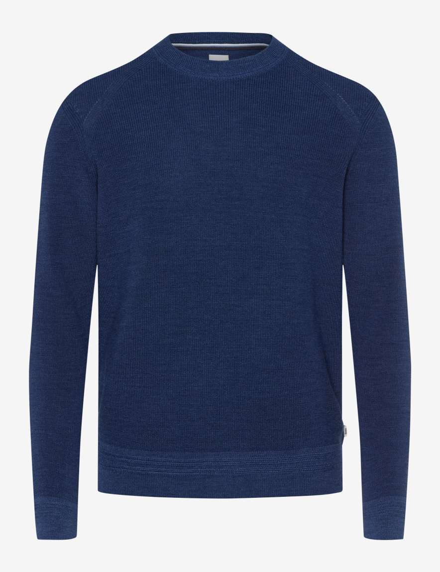 eurex by brax Men's fashion Sweaters Style ROY Blue ➜ - buy now at Brax