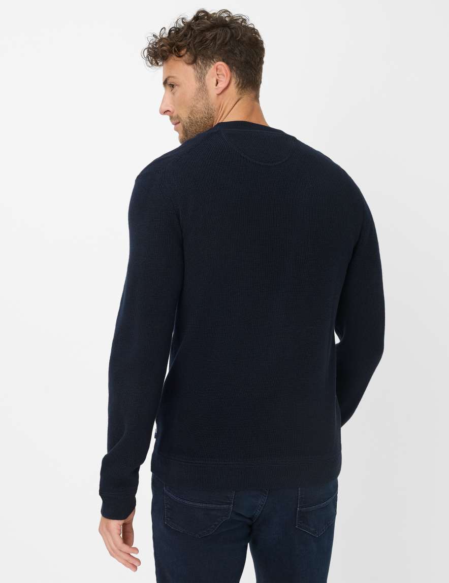 Eurex By Brax Men's Fashion Sweaters Style ROY Dark Blue ➜ - Buy At Brax