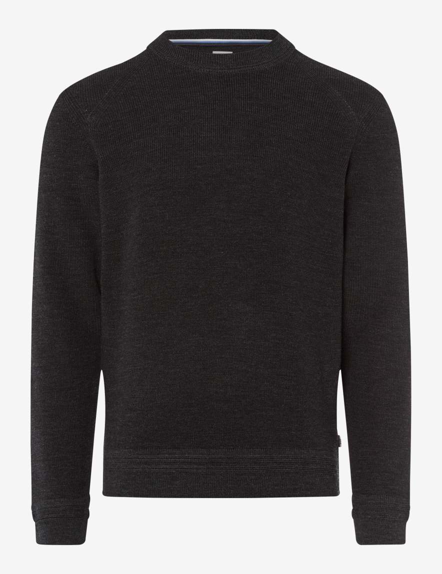 eurex by brax Men's fashion Sweaters Style ROY Dark Gray ➜ - buy at Brax