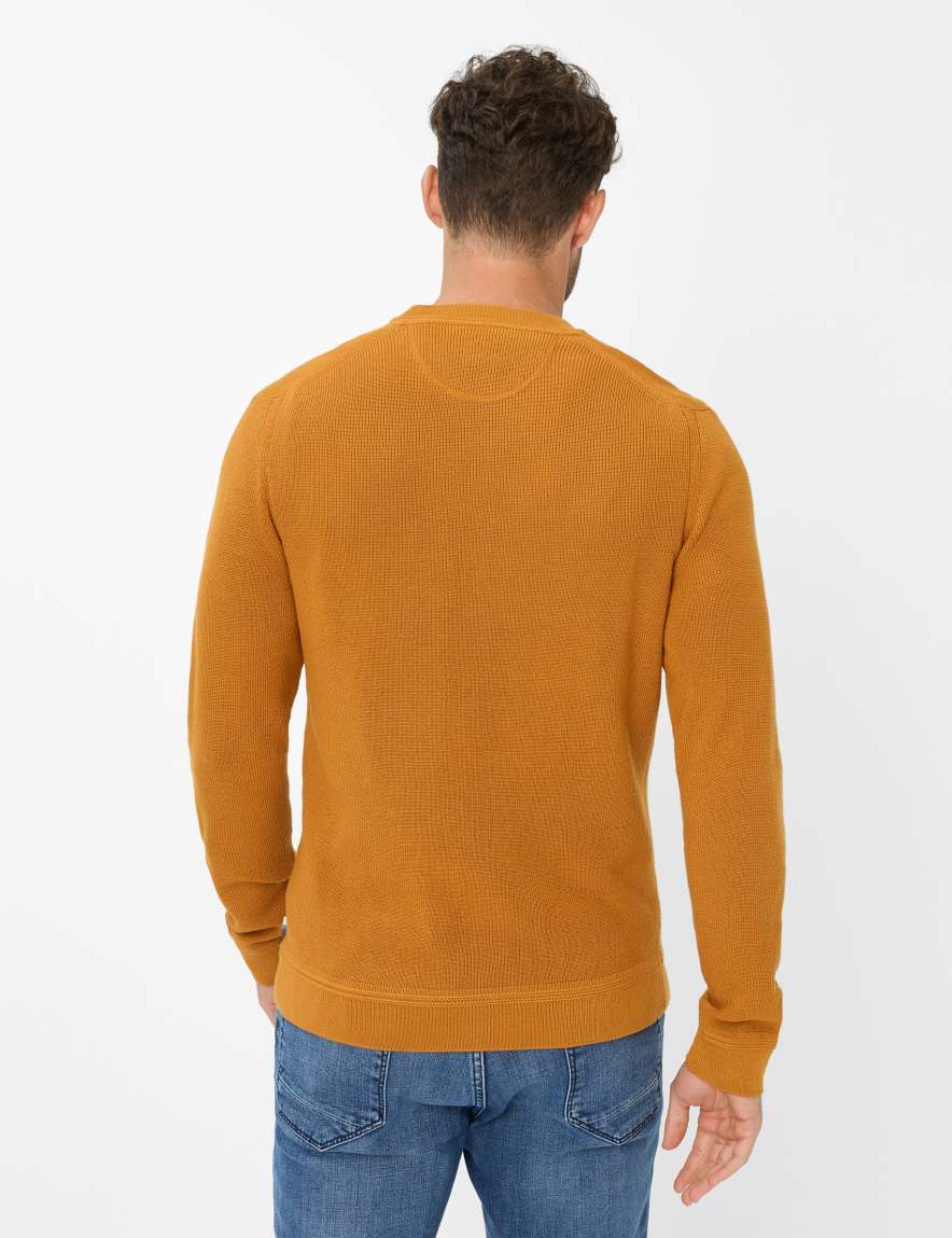 Eurex By Brax Men's Fashion Sweaters Style ROY Dark Orange