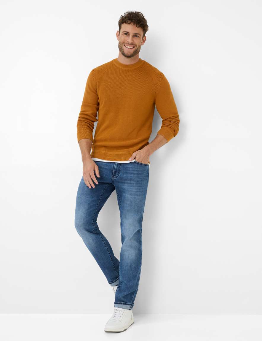 Eurex By Brax Men's Fashion Sweaters Style ROY Dark Orange